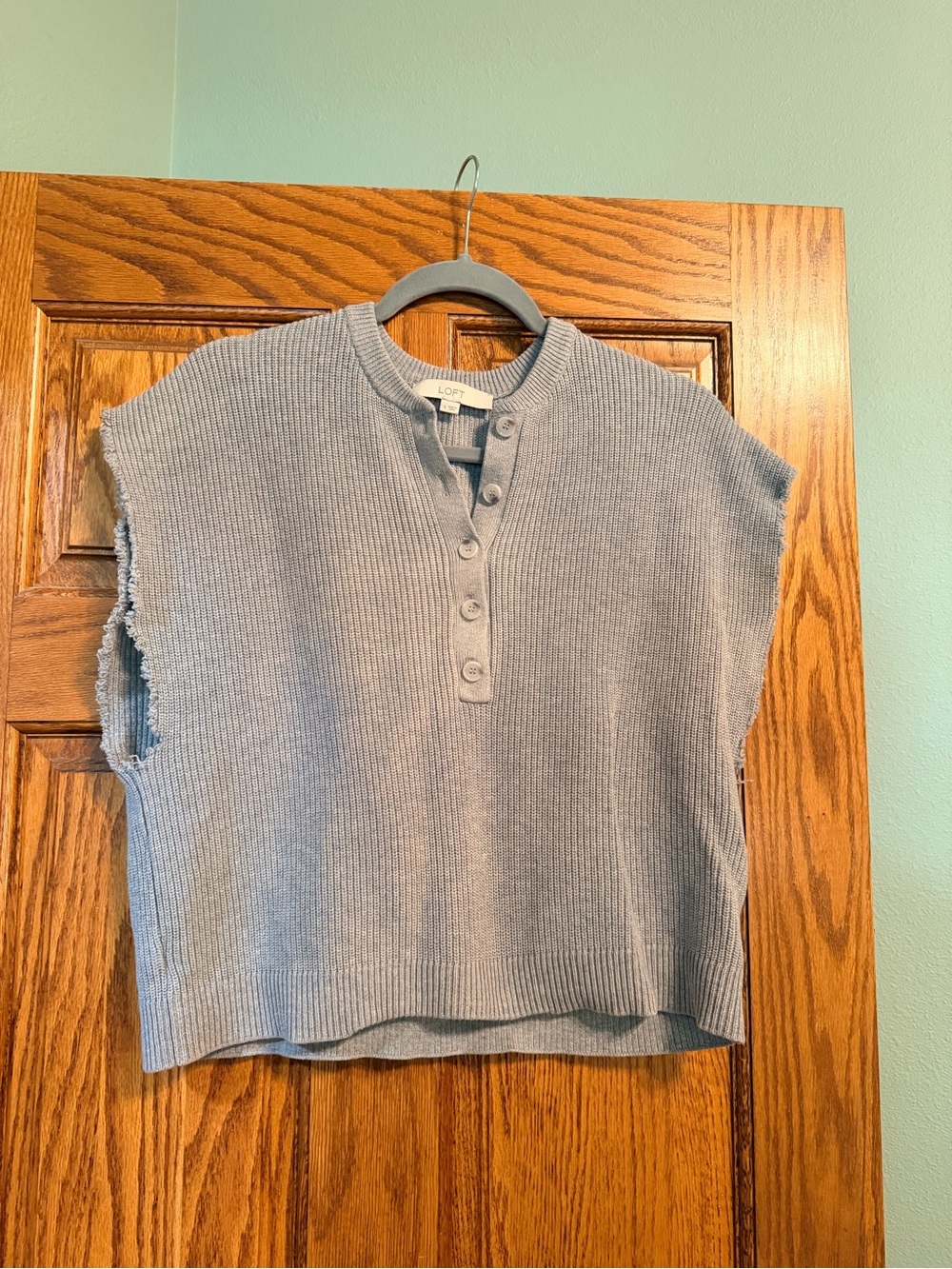 Loft  Sleeveless sweater  in Light Blue